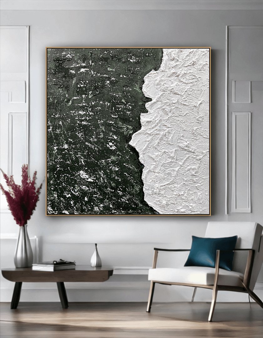 Painting abstract on canvas
