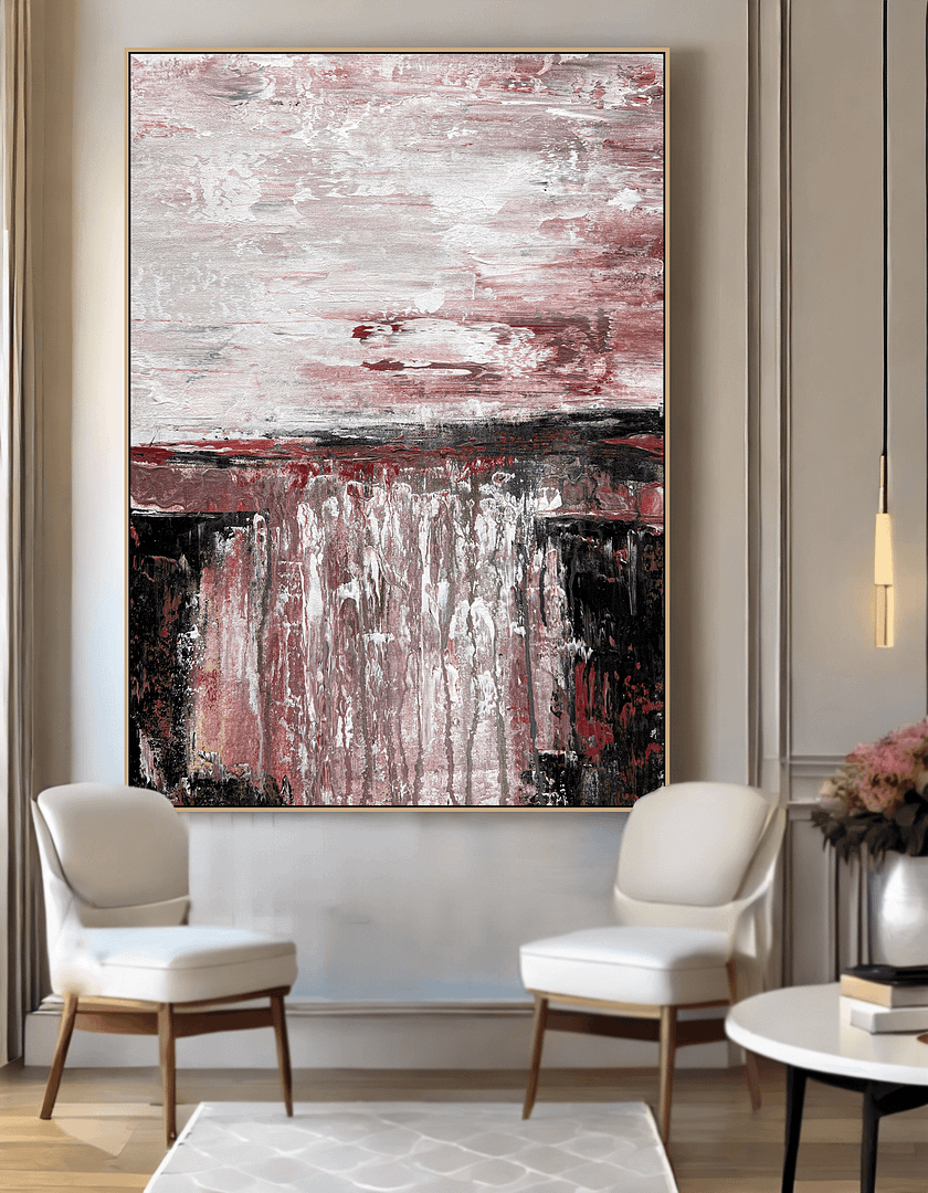 waterfall abstract painting