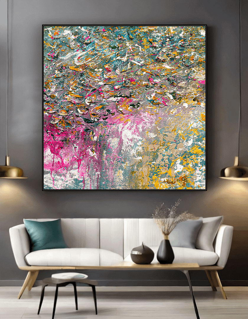 abstract heavy textured painting